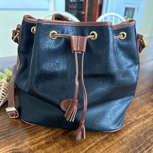 Amalee Italy | Vintage Black & Brown Bucket Bag